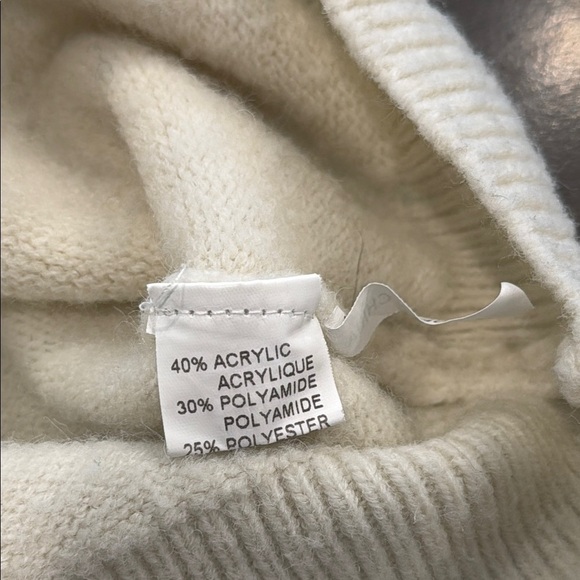 Peace n’ Love Small Women's Teal and Cream Turtleneck Sweater - Picture 8 of 9